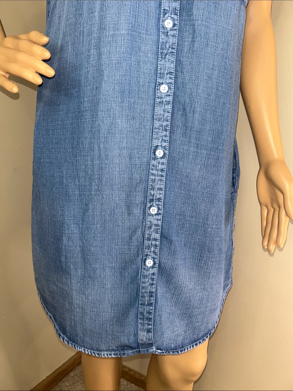 Velvet Heart Blue Denim Button-Front Midi Shirt Dress - Picture 5 of 12